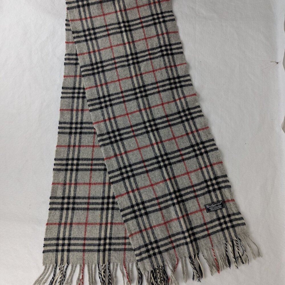 Burberry Lambswool Check Scarf Gray Unisex | Winter Luxury | Ready to Ship